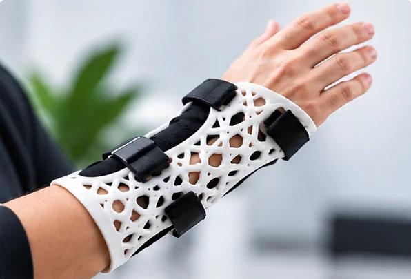 Órtesis de antebrazo con estructura Voronoi